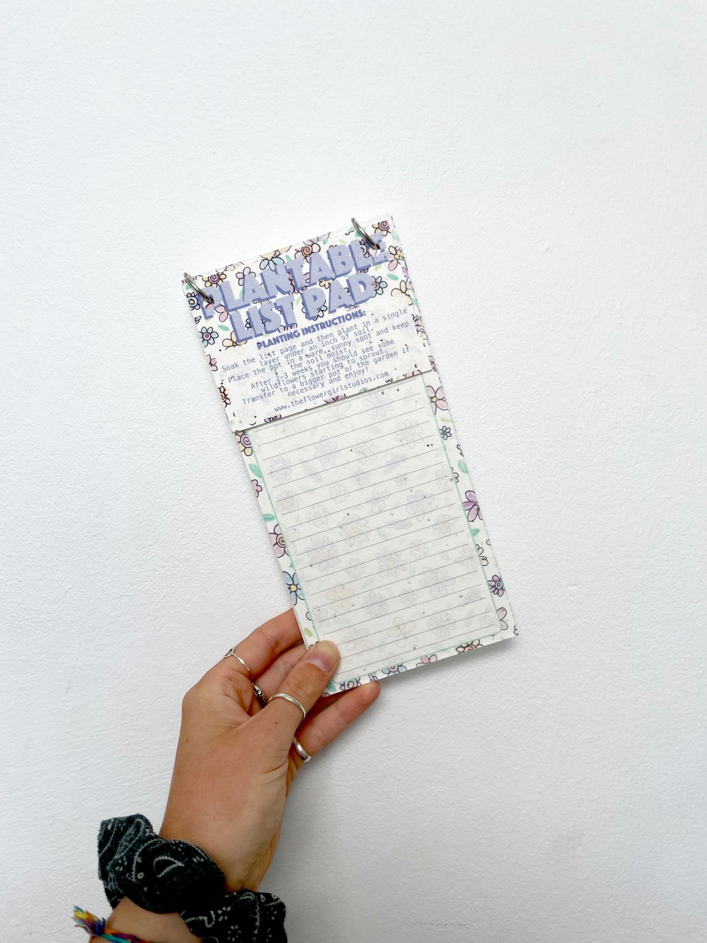 Doodle Flower Plantable Seed Paper List Pad