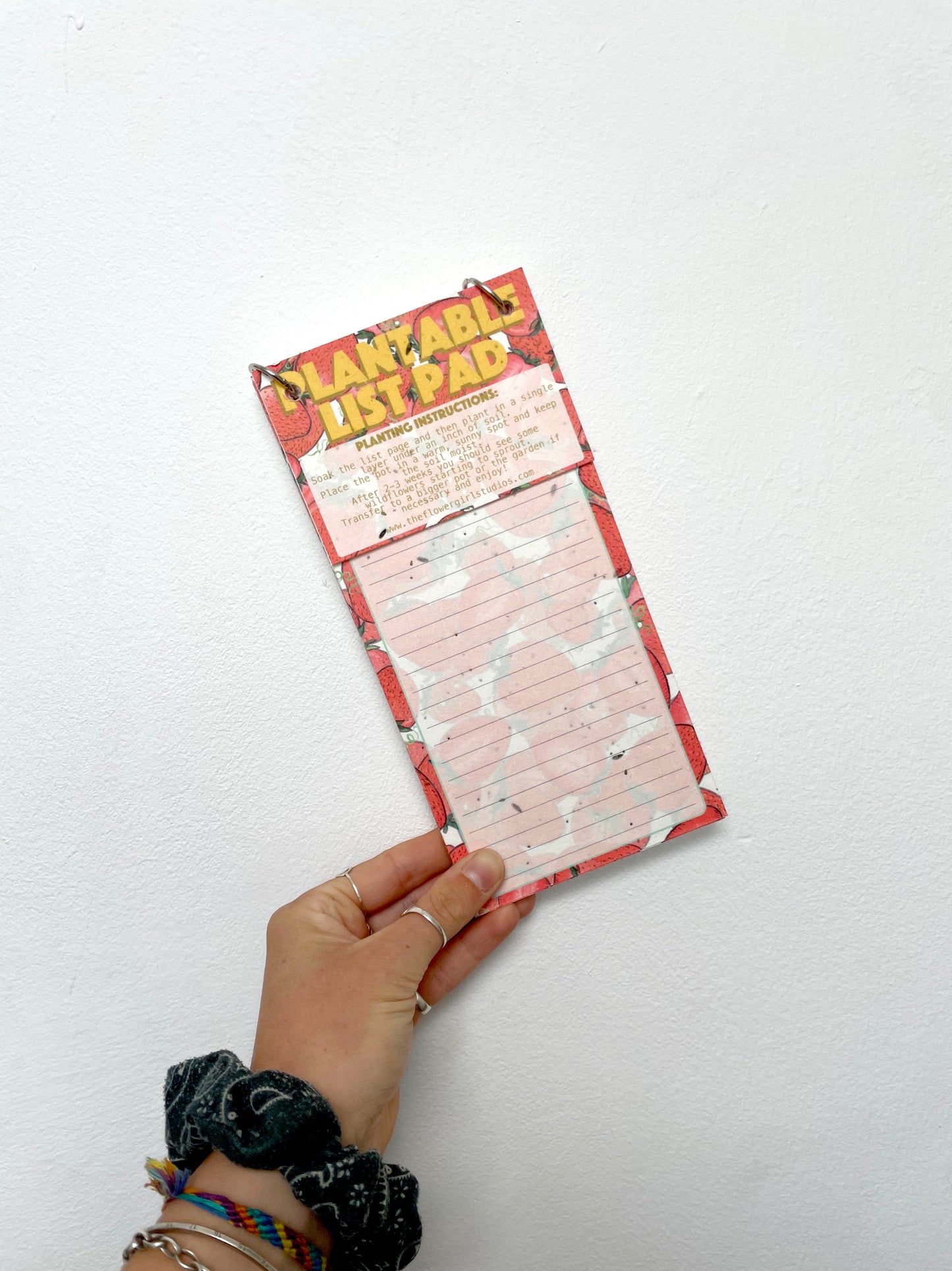 Strawberries Plantable Seed Paper List Pad