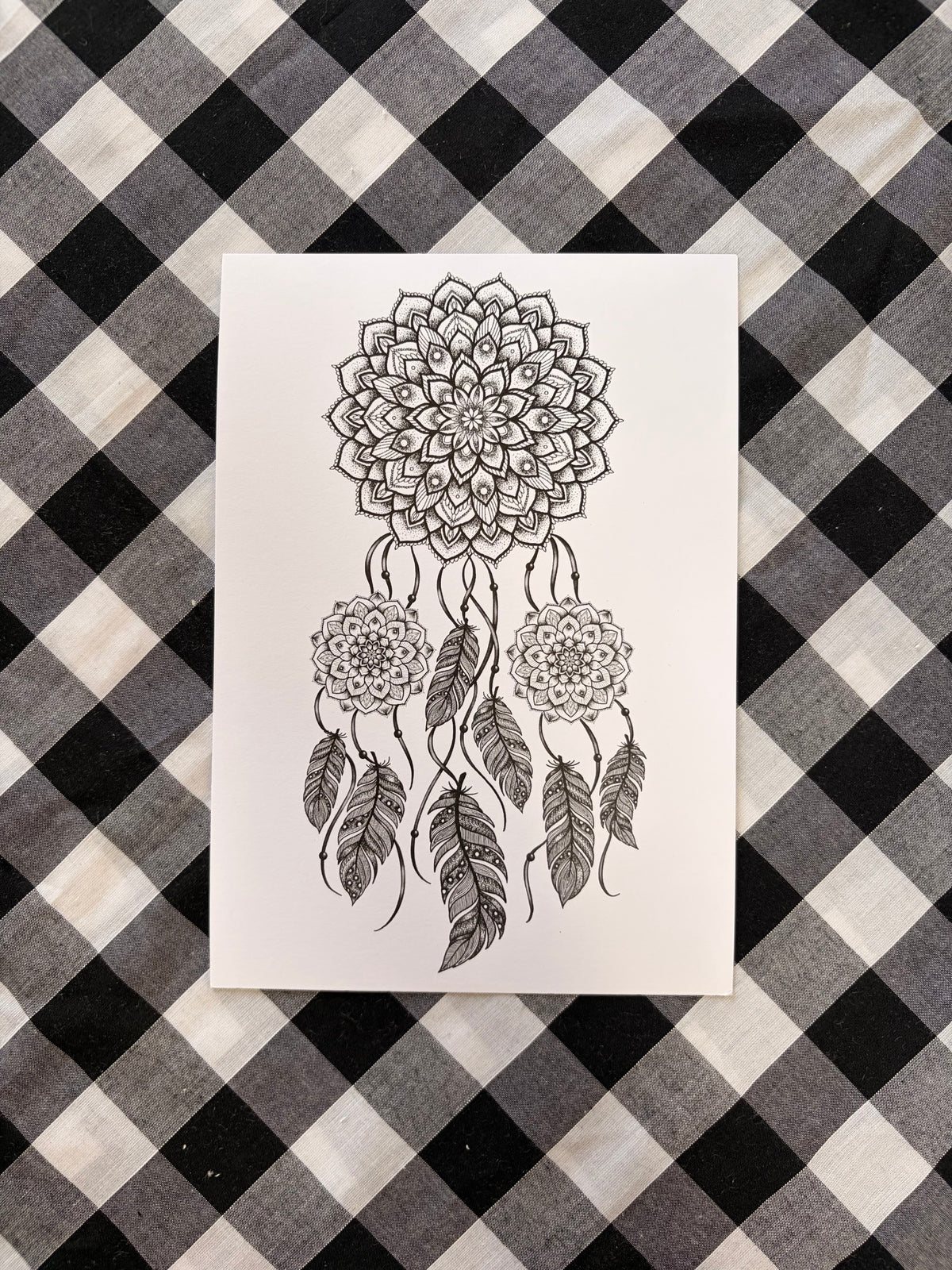 Dreamcatcher Mandala Print - A5