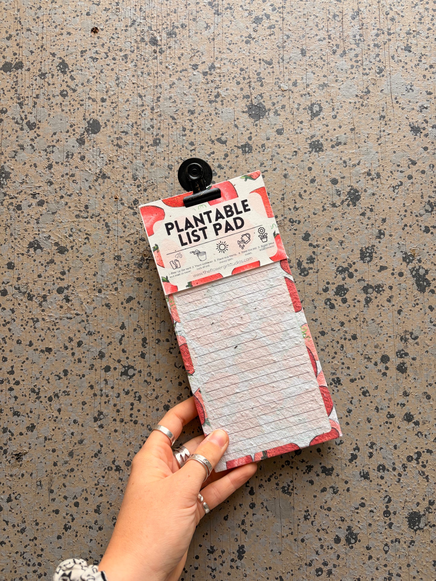 Strawberries Plantable Seed Paper List Pad