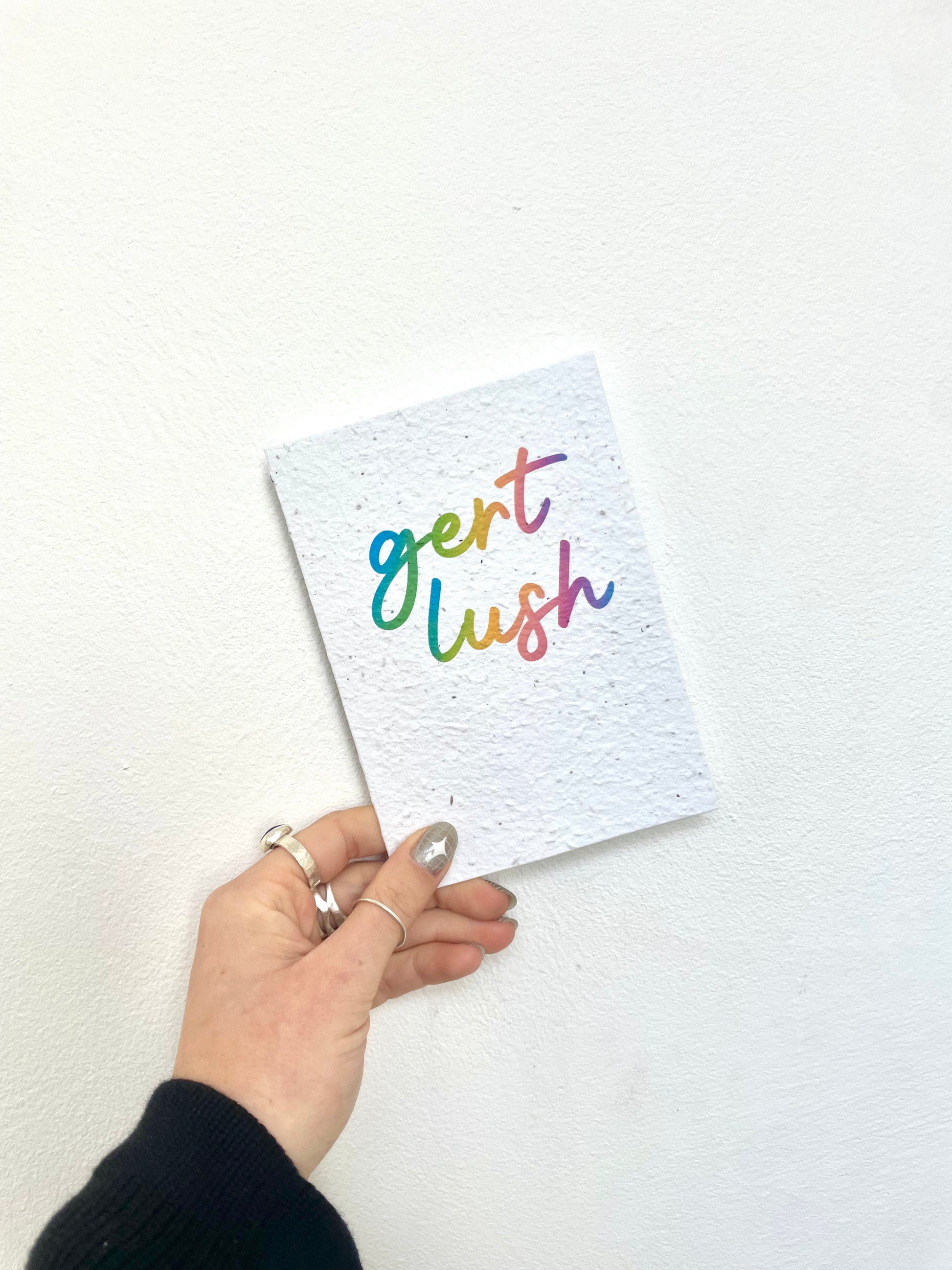 plantable seed paper greetings card with gert lush bristol slang design