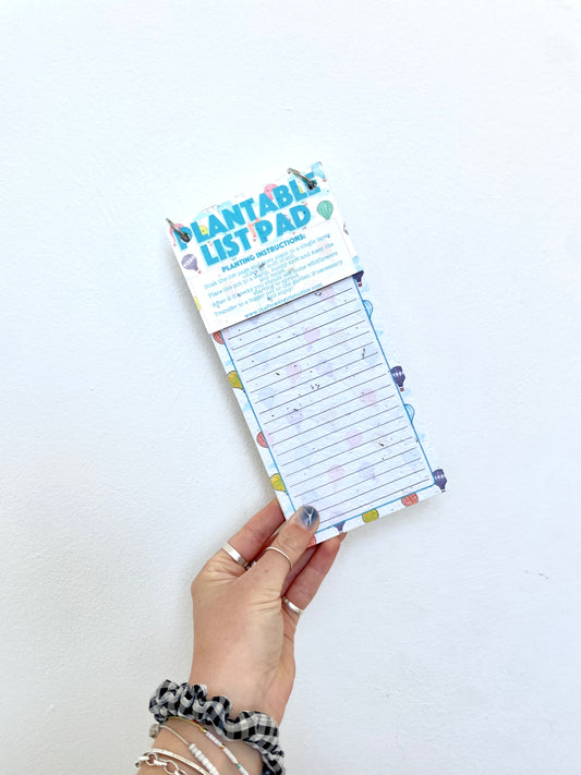 Hot Air Balloon Plantable Seed Paper List Pad