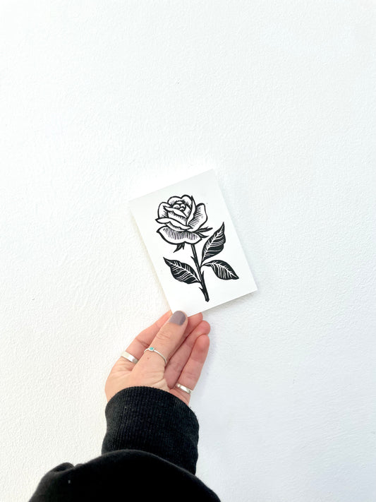 Traditional Rose Lino Print