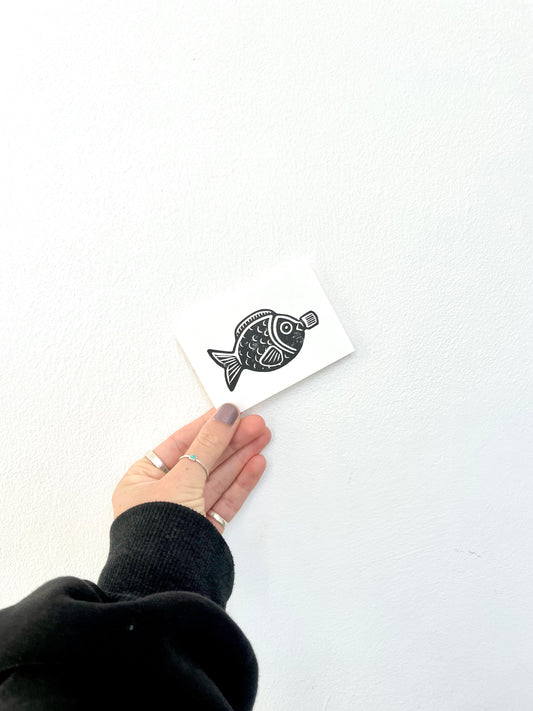 Soy Sauce Fish Lino Print
