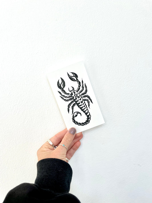 Scorpion Lino Print