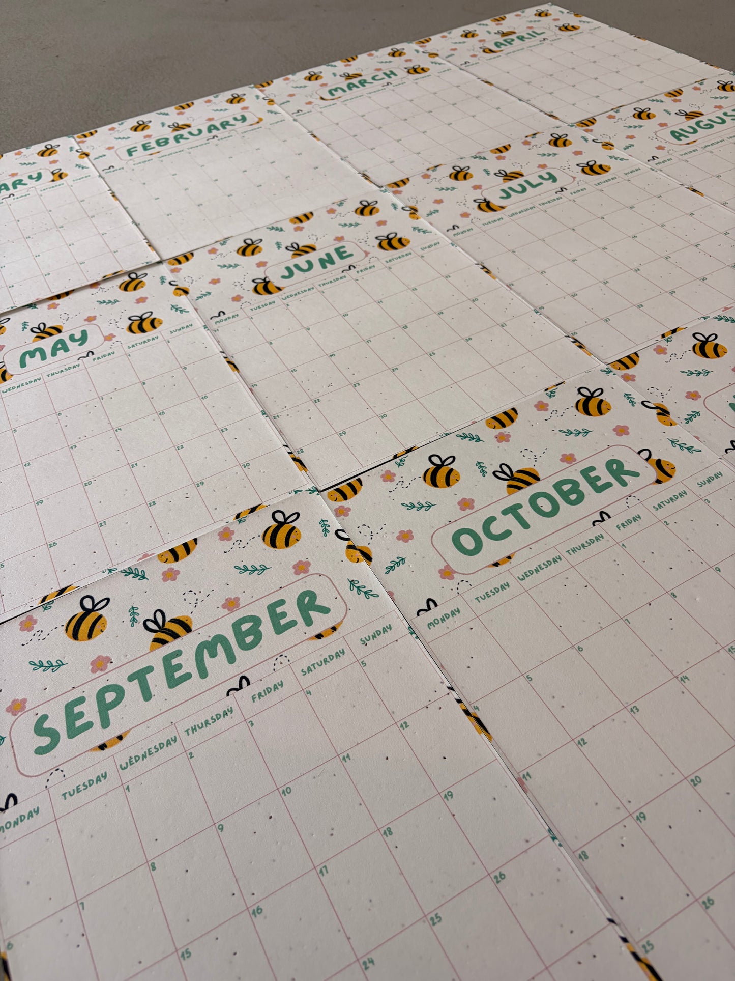 2027 Plantable Calendar - Bumblebees