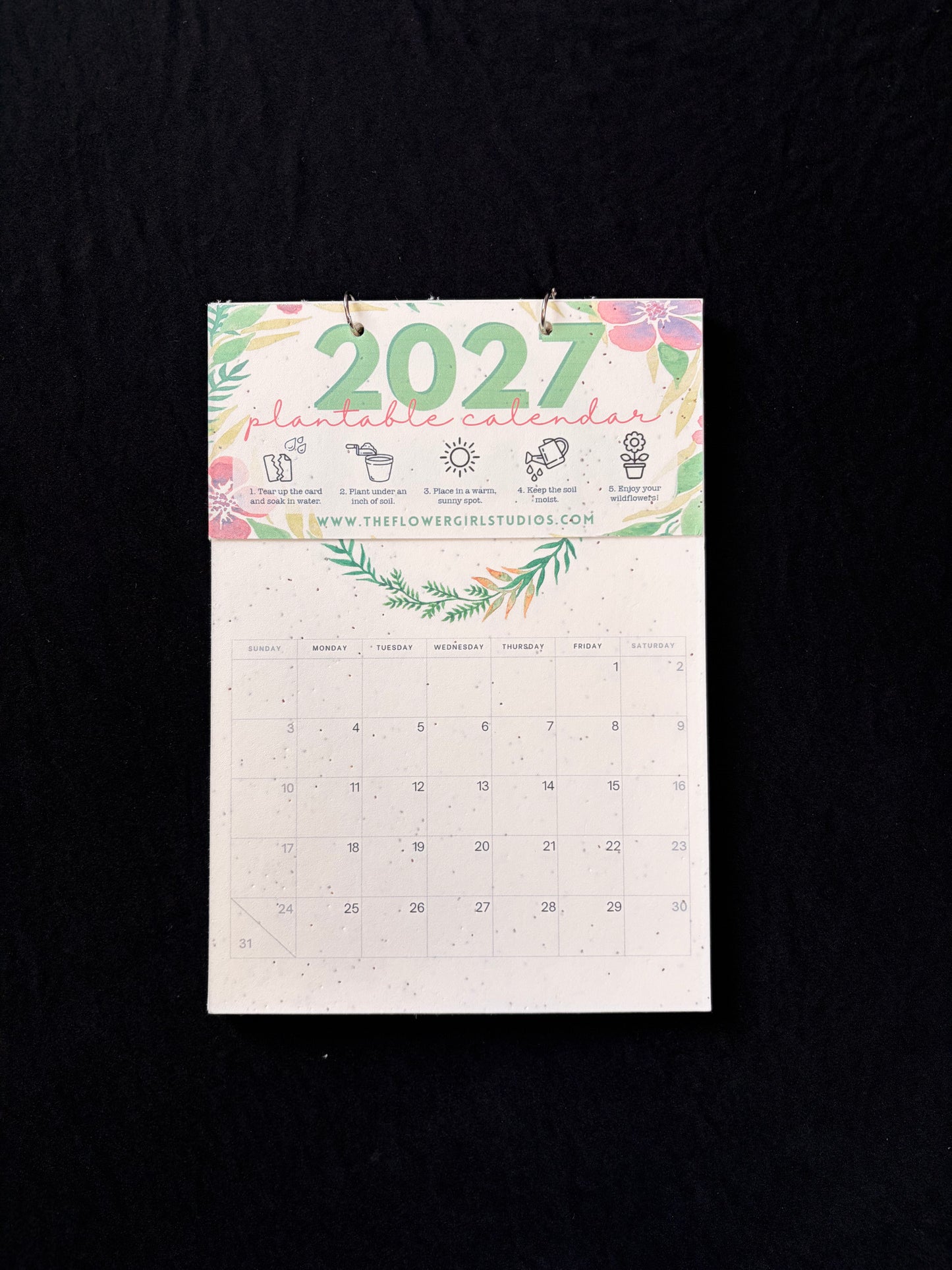 2027 Plantable Calendar - Wreath