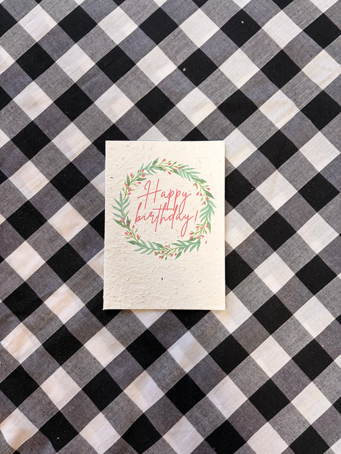 Birthday Wreath Green Plantable Seed Card