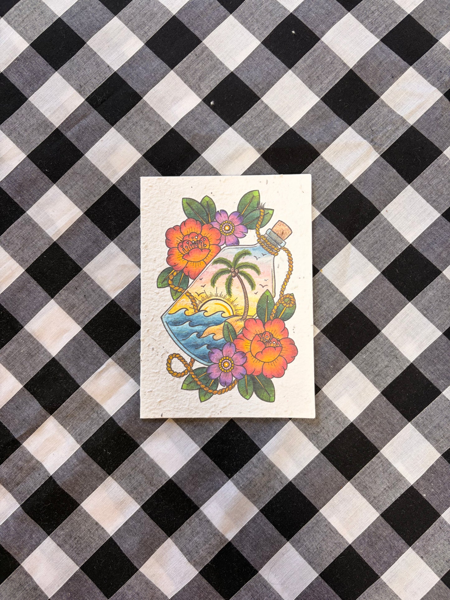 Island in a Bottle Plantable Seed Card