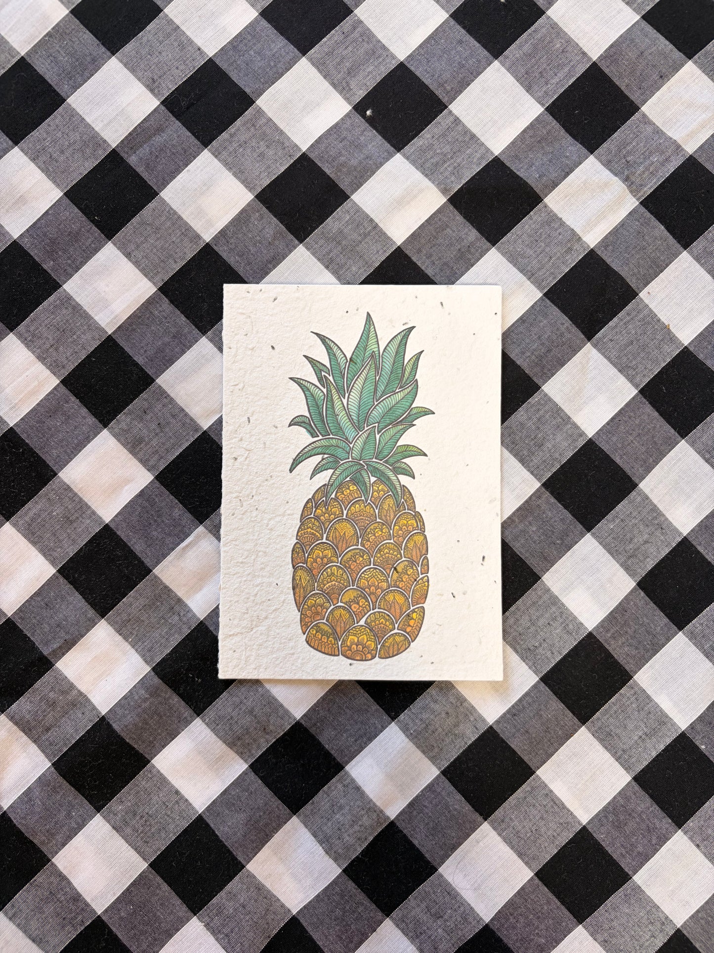 Mandala Pineapple Plantable Seed Card