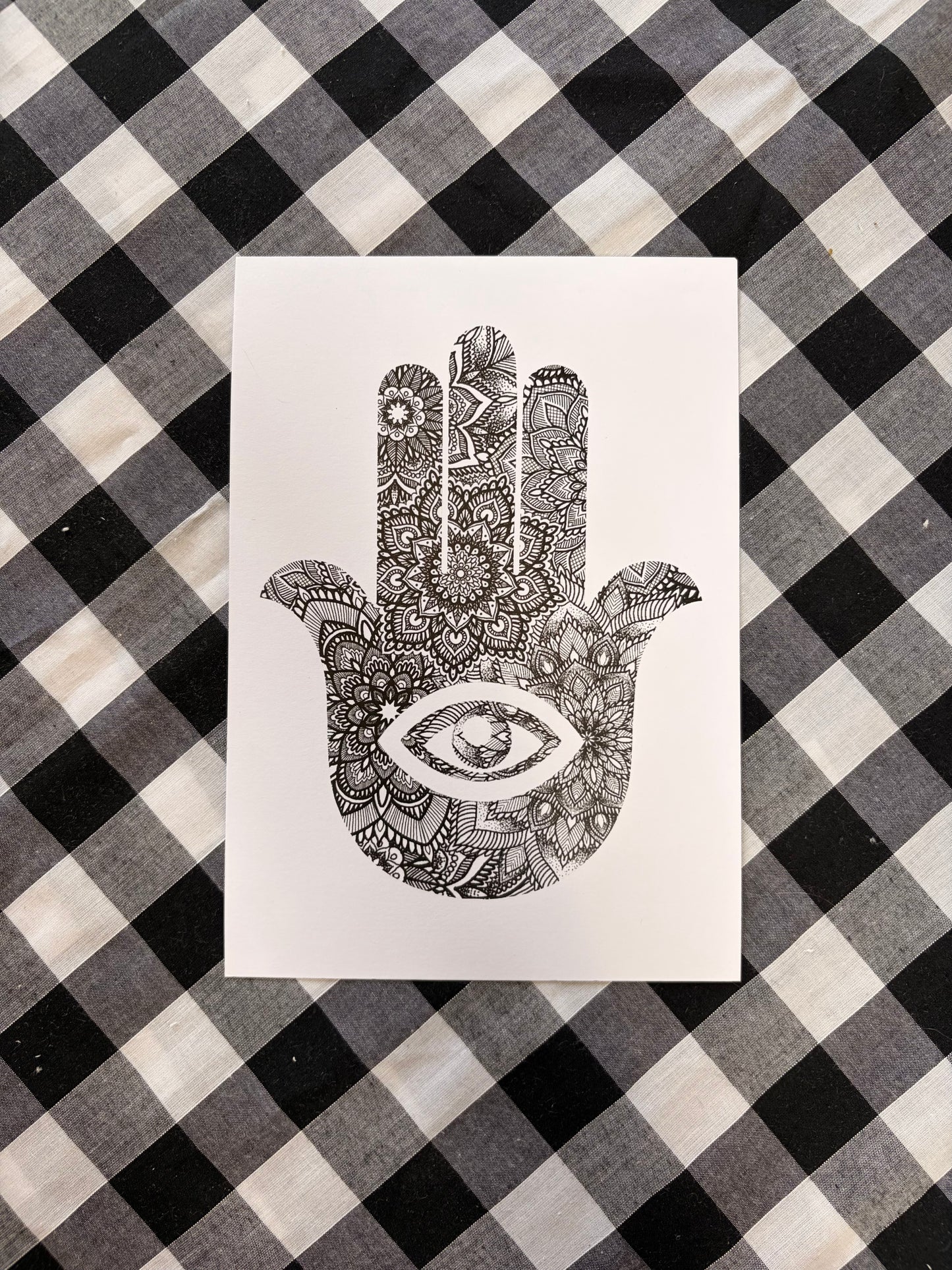 Hamsa Mandala Print - A5