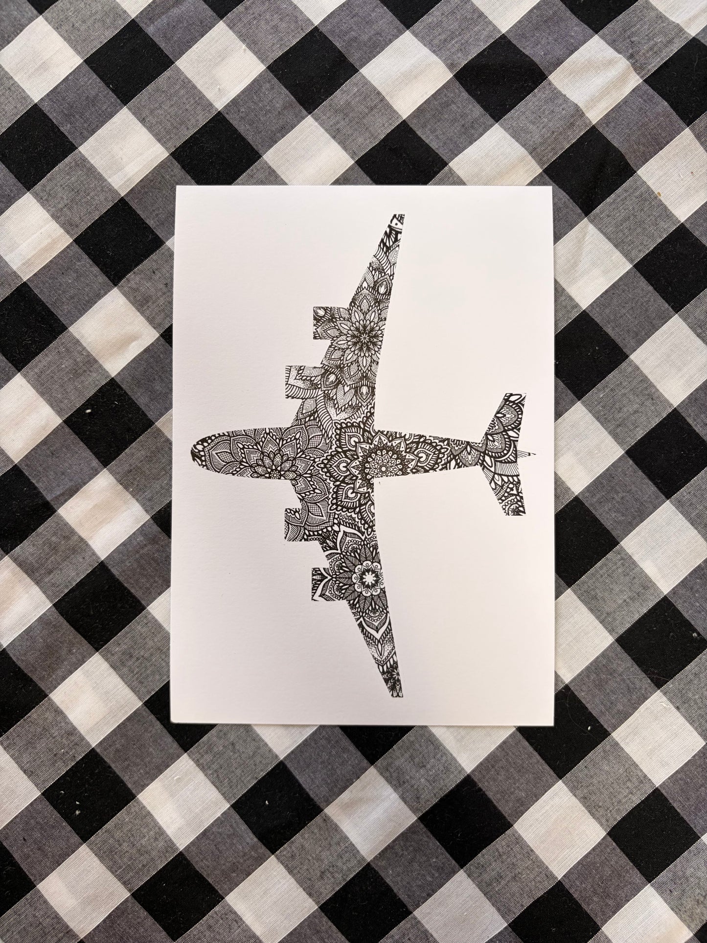 Airplane Mandala Print - A5