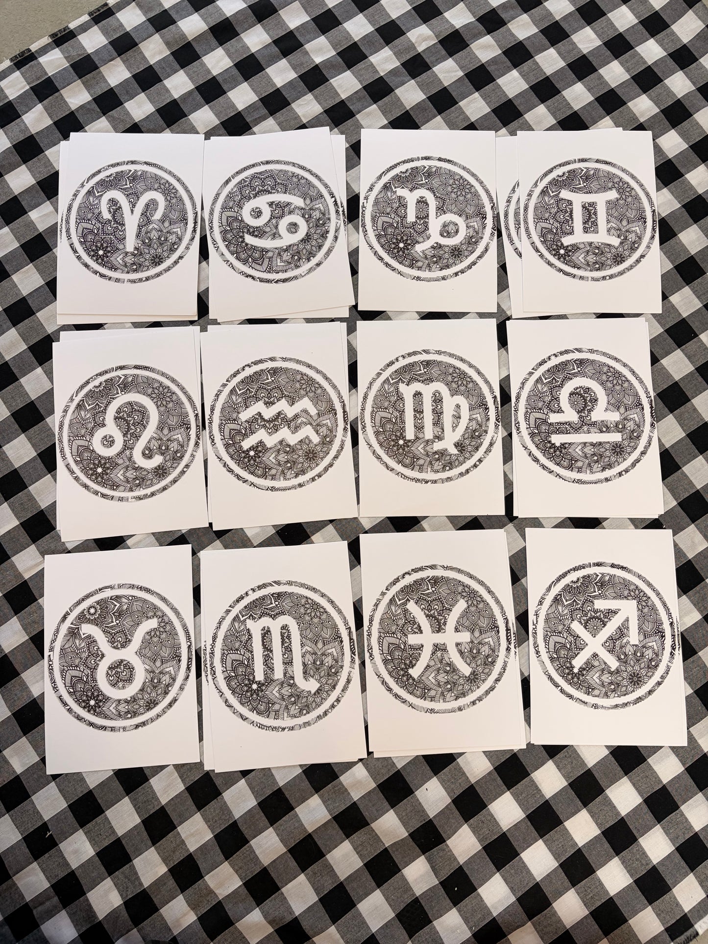 Star Signs - Choose Your Own Zodiac - Horoscope Mandala Print A5