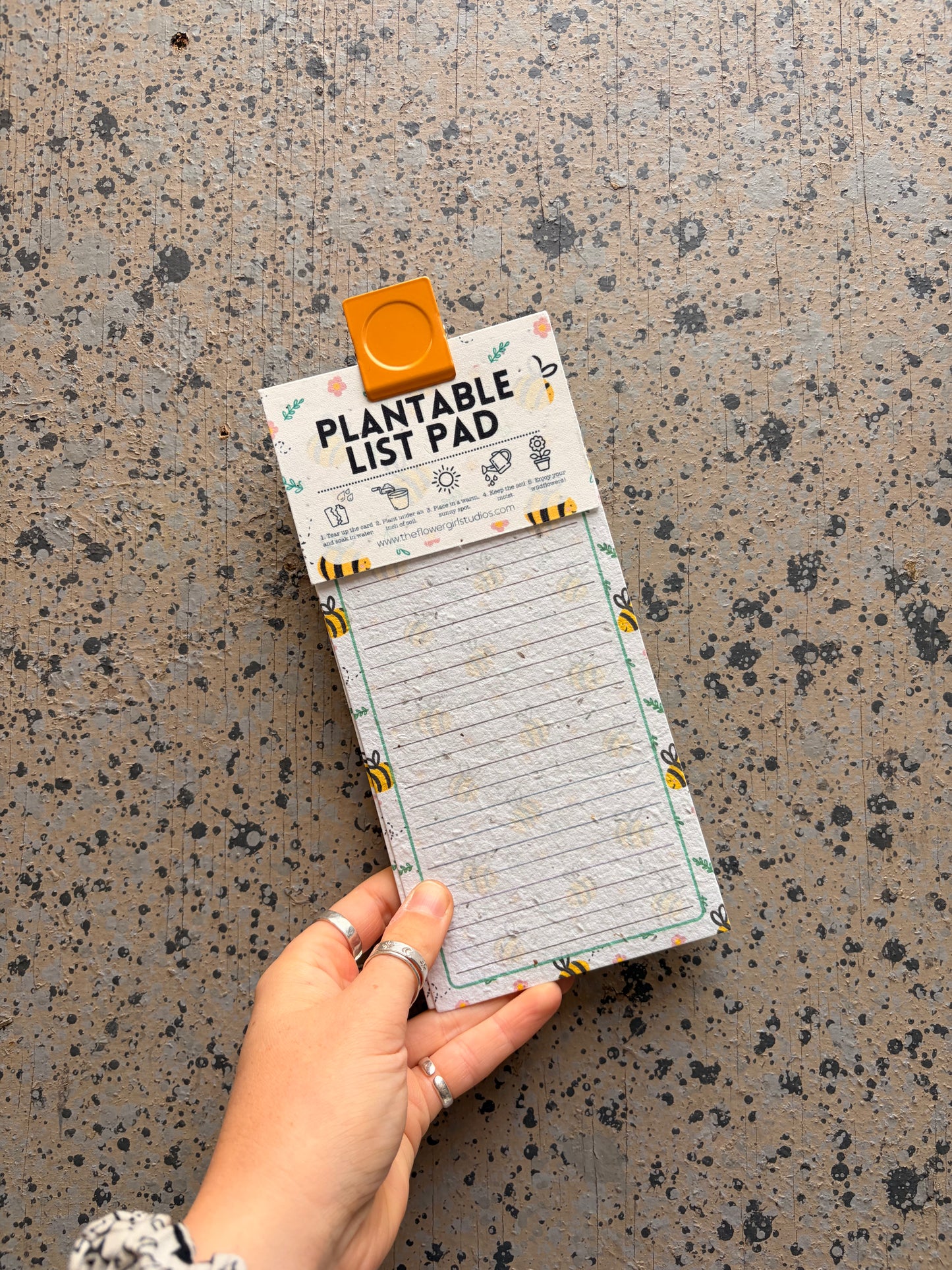 Bumblebee Plantable Seed Paper List Pad