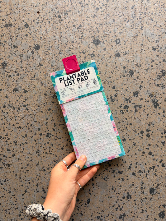 Floral Gouache Plantable Seed Paper List Pad