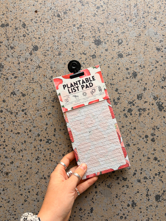 Strawberries Plantable Seed Paper List Pad
