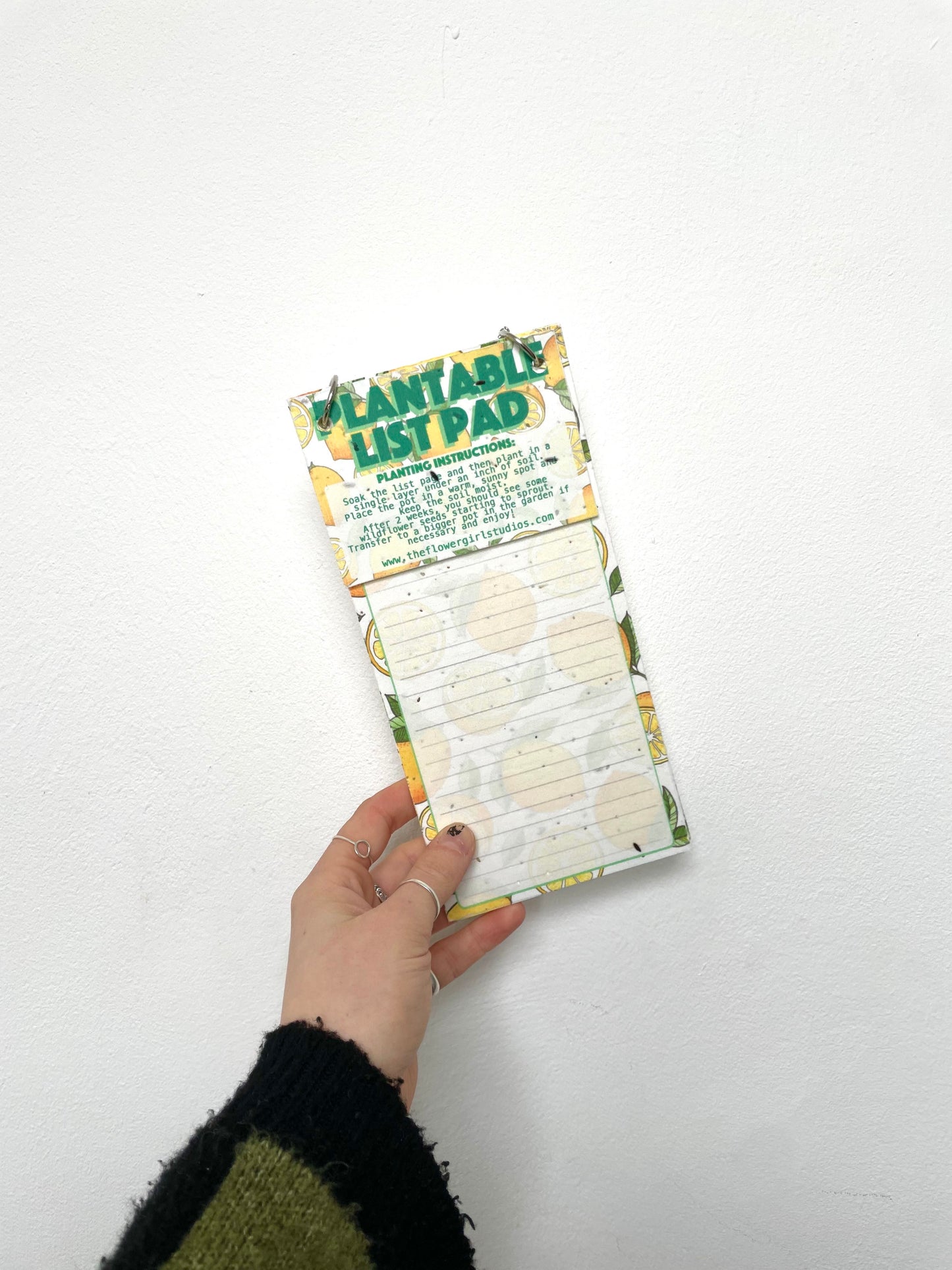Lemon Plantable Seed Paper List Pad