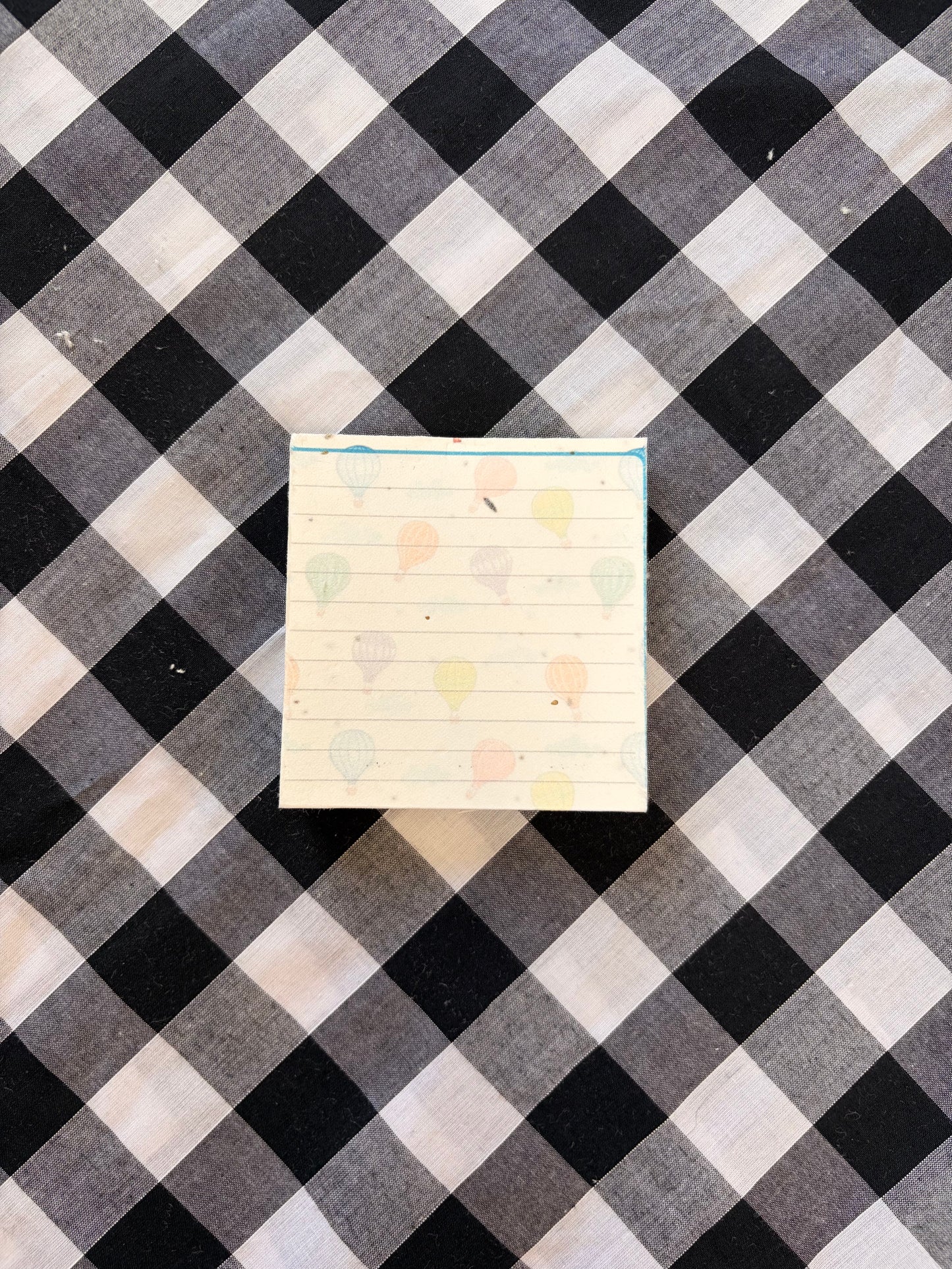 Super Seconds Sale - Plantable Memo Pad - Hot Air Balloons