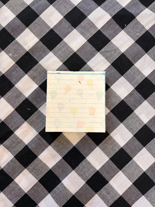 Super Seconds Sale - Plantable Memo Pad - Hot Air Balloons