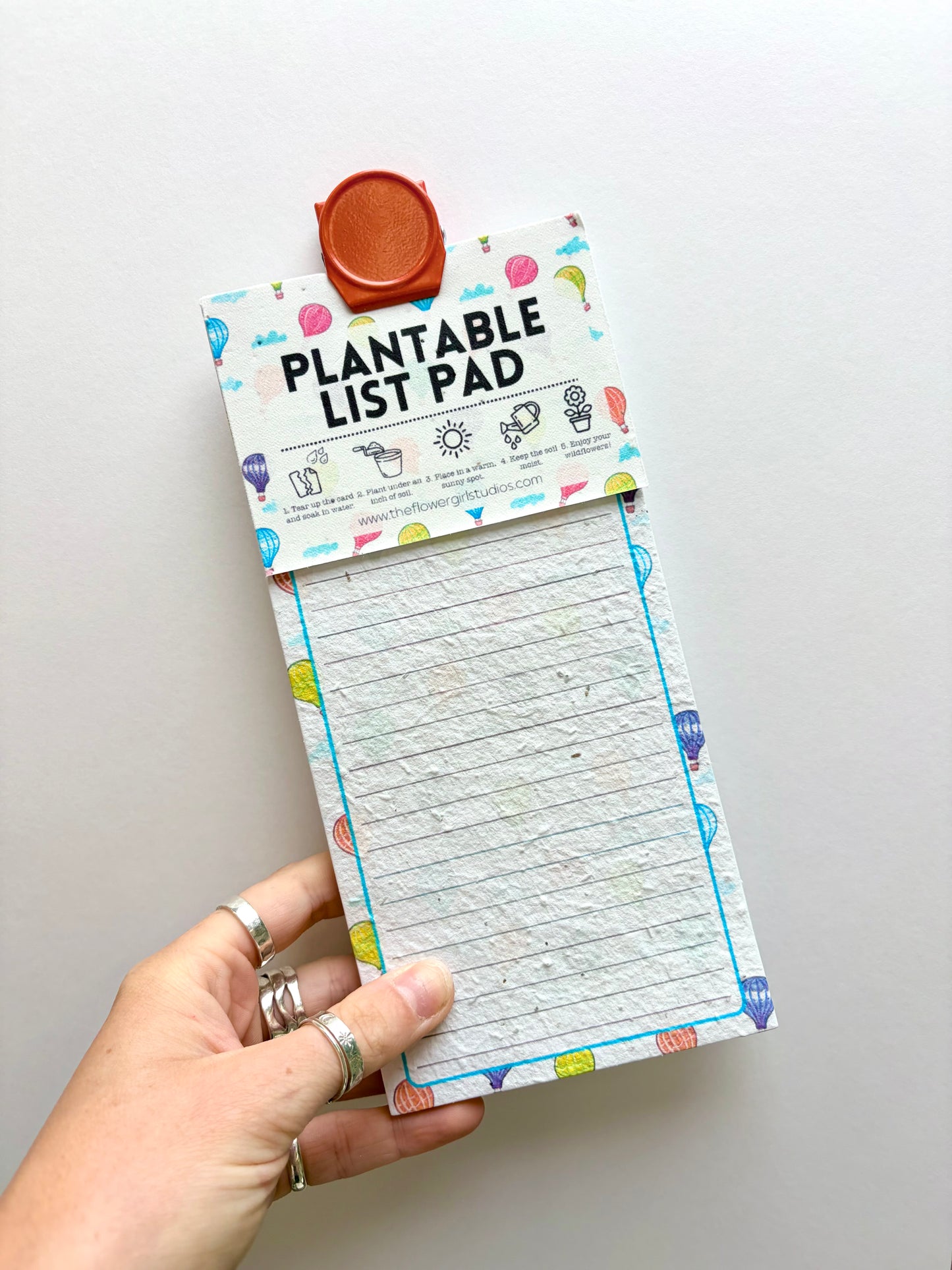 Hot Air Balloon Plantable Seed Paper List Pad