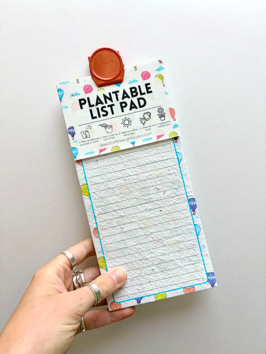 Hot Air Balloon Plantable Seed Paper List Pad