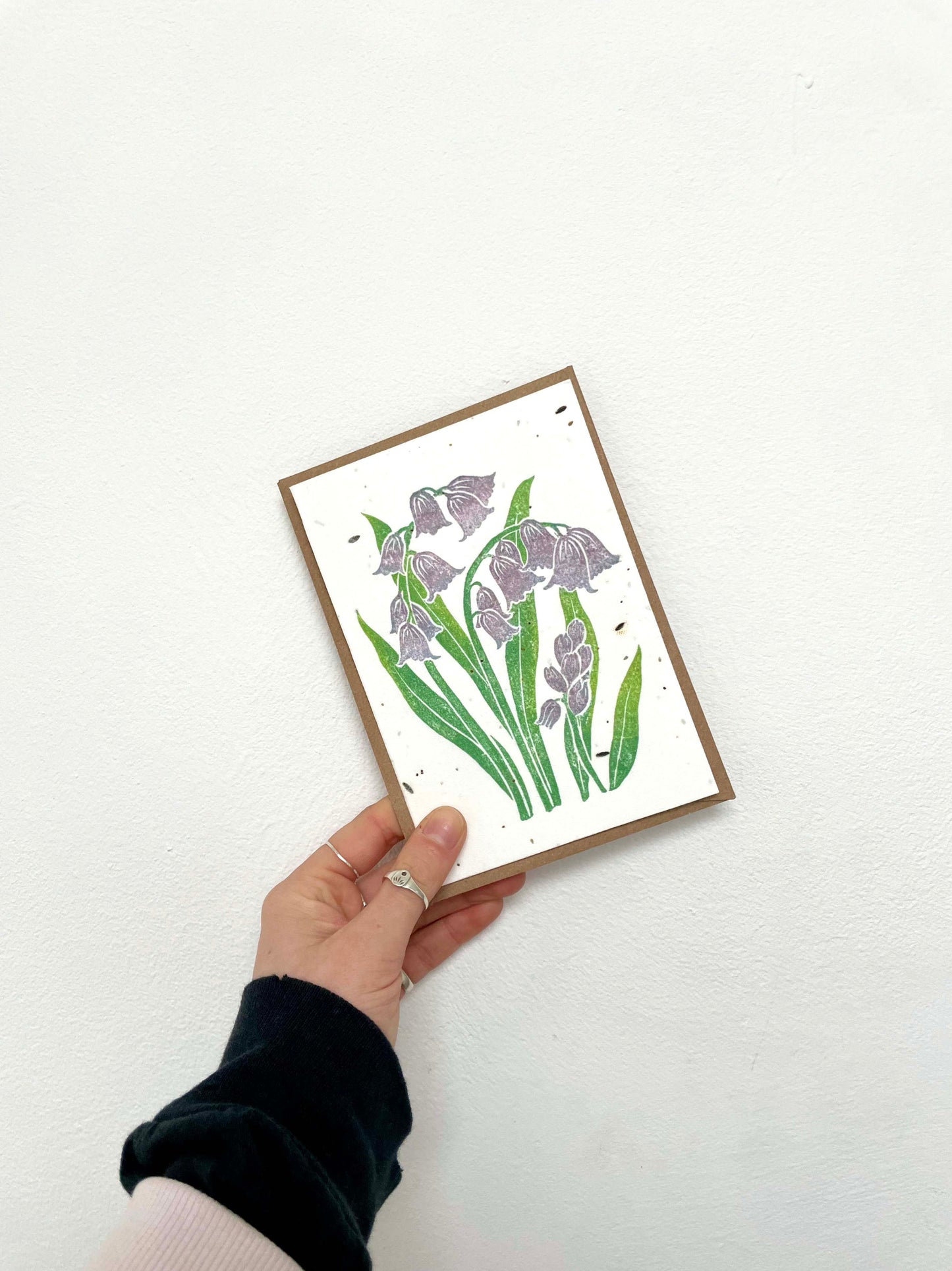 Bluebells Lino Plantable Seed Card