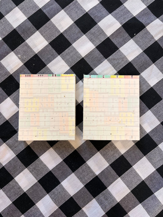 Super Seconds Sale - Plantable Memo Pad - Colourful Houses