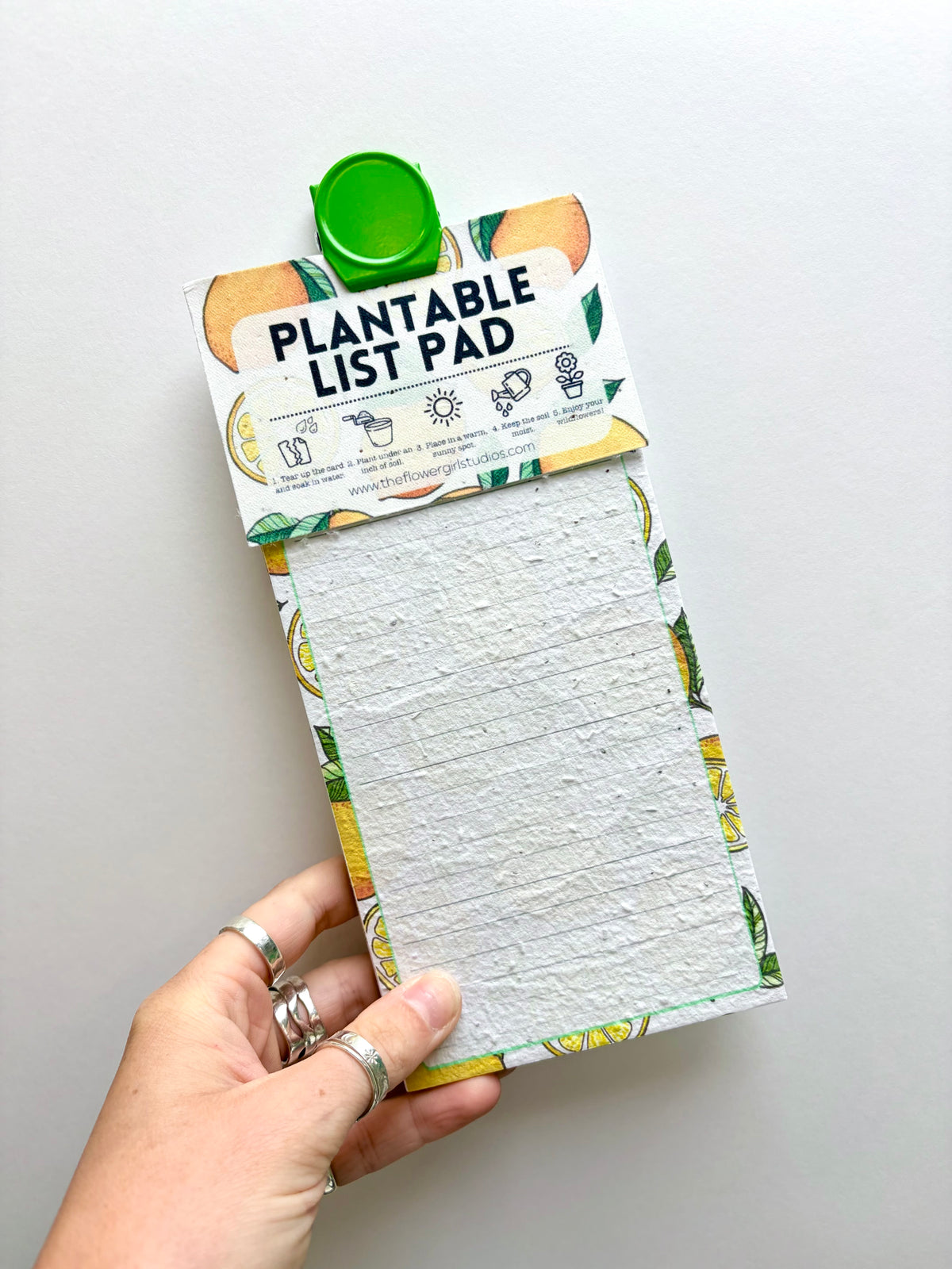 Lemon Plantable Seed Paper List Pad
