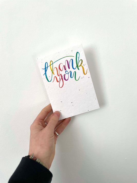 Thank You Rainbow Plantable Seed Card