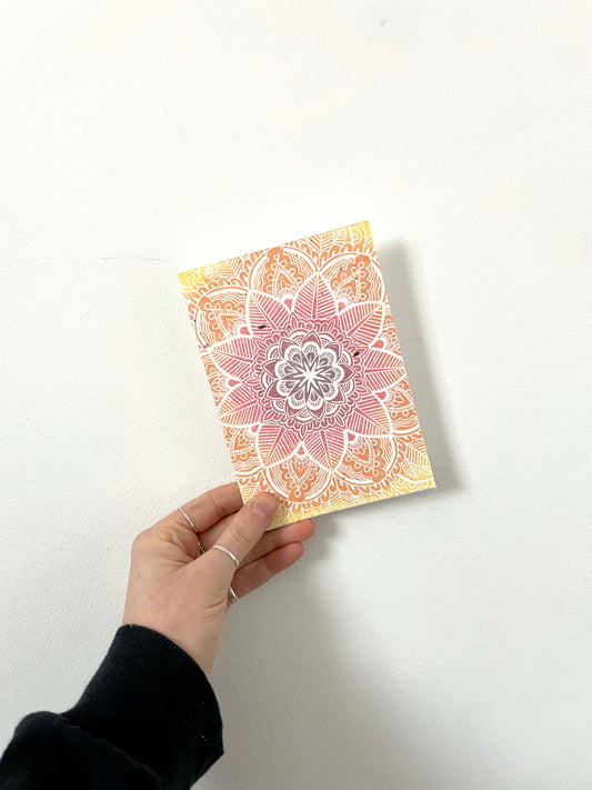 Yellow Mandala Plantable Seed Card
